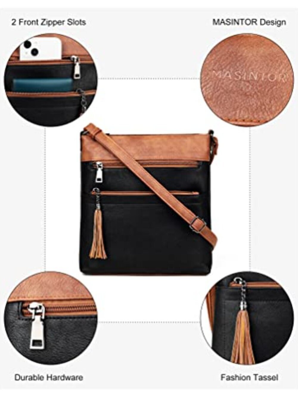 ๐ Crossbody Purses for Women, Multi Pocket Casual Crossbody Bag, Adjustable - Picture 6 of 7